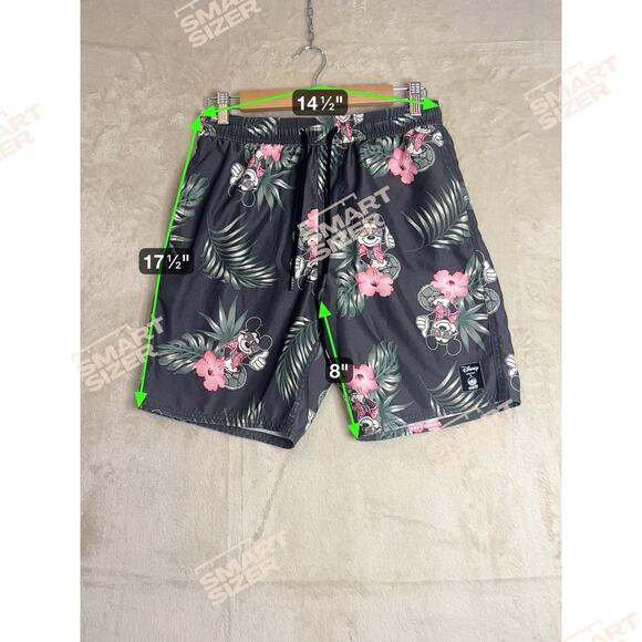 Disney Neff Men’s Small Swim Shorts Black Pink Mickey Mouse Swim Island Beach - Picture 8 of 8